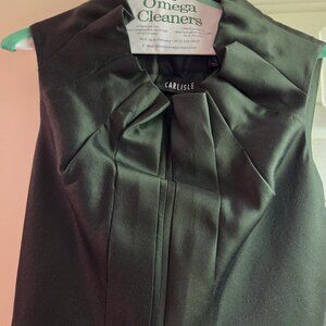 Rich Olive Cocktail Dress with Matching Shawl - Worn Once